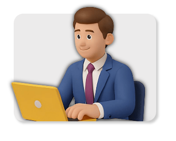 Person using laptop illustration